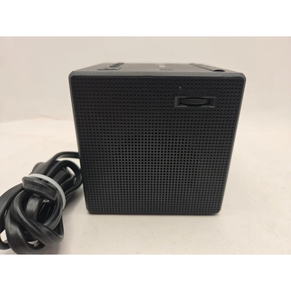 Sony ICF-C1 Cube Alarm Clock AM/FM Radio - Black - Great Shape, Tested Working!